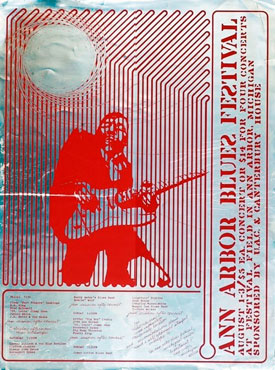 ann arbor blues festival poster 1969